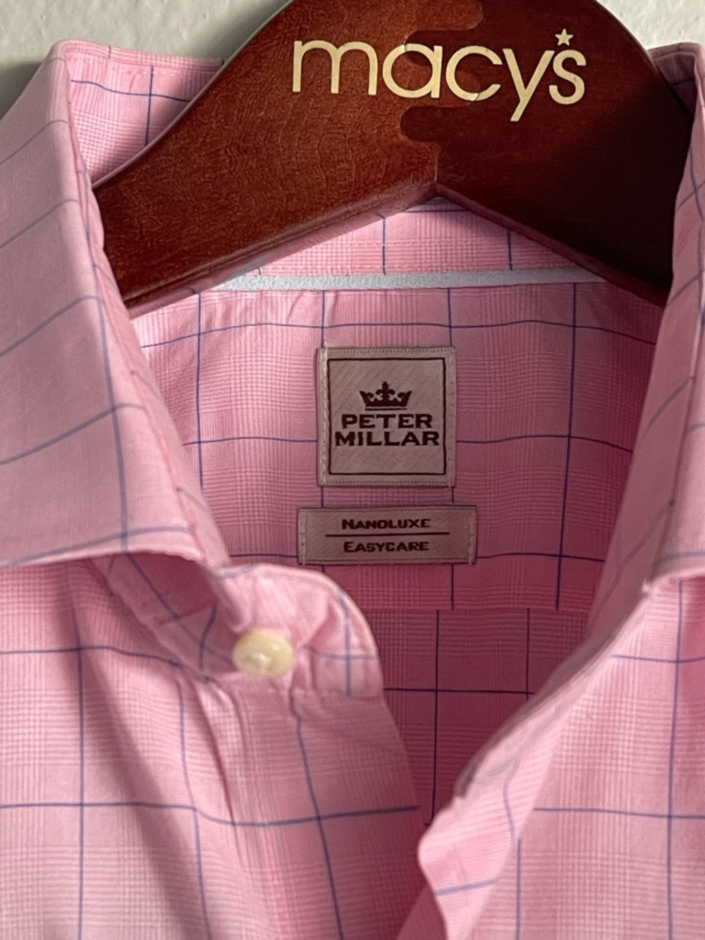 Peter Millar Pink Windowpane Dress Shirt - Picture 4 of 4